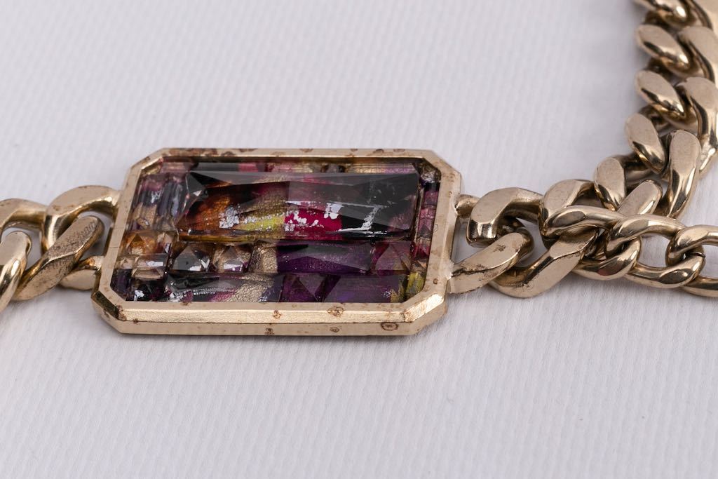 Collier gourmette Chanel D��fil��