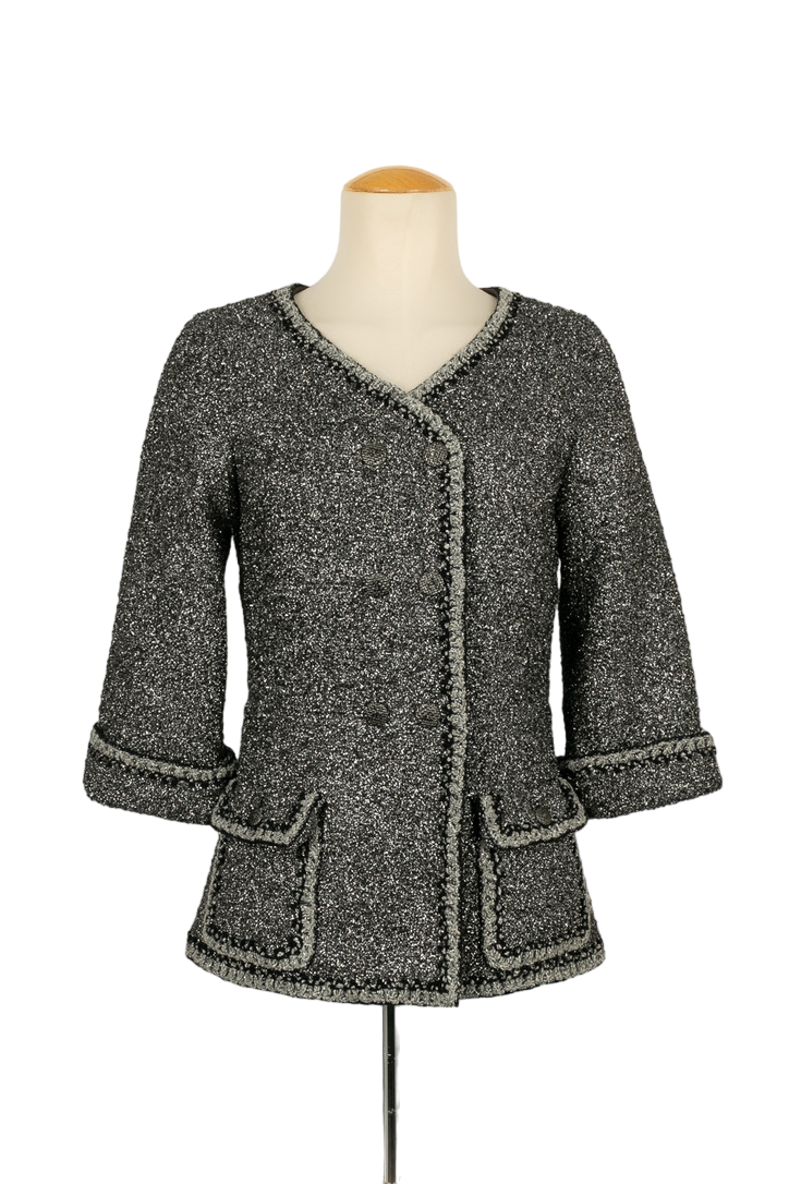 Veste argent��e Chanel