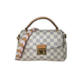 Louis Vuitton Damier Azur Braided Croisette Rose Bag