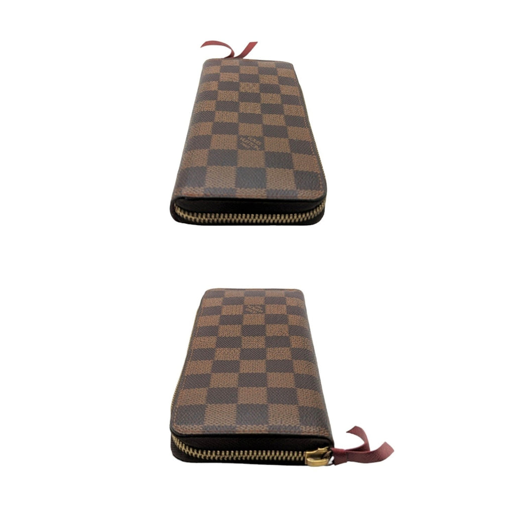 Louis Vuitton Damier Ebene Clemence Wallet Cherry