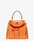 Fendi Peekaboo Iconic Medium Orange Leather Bag