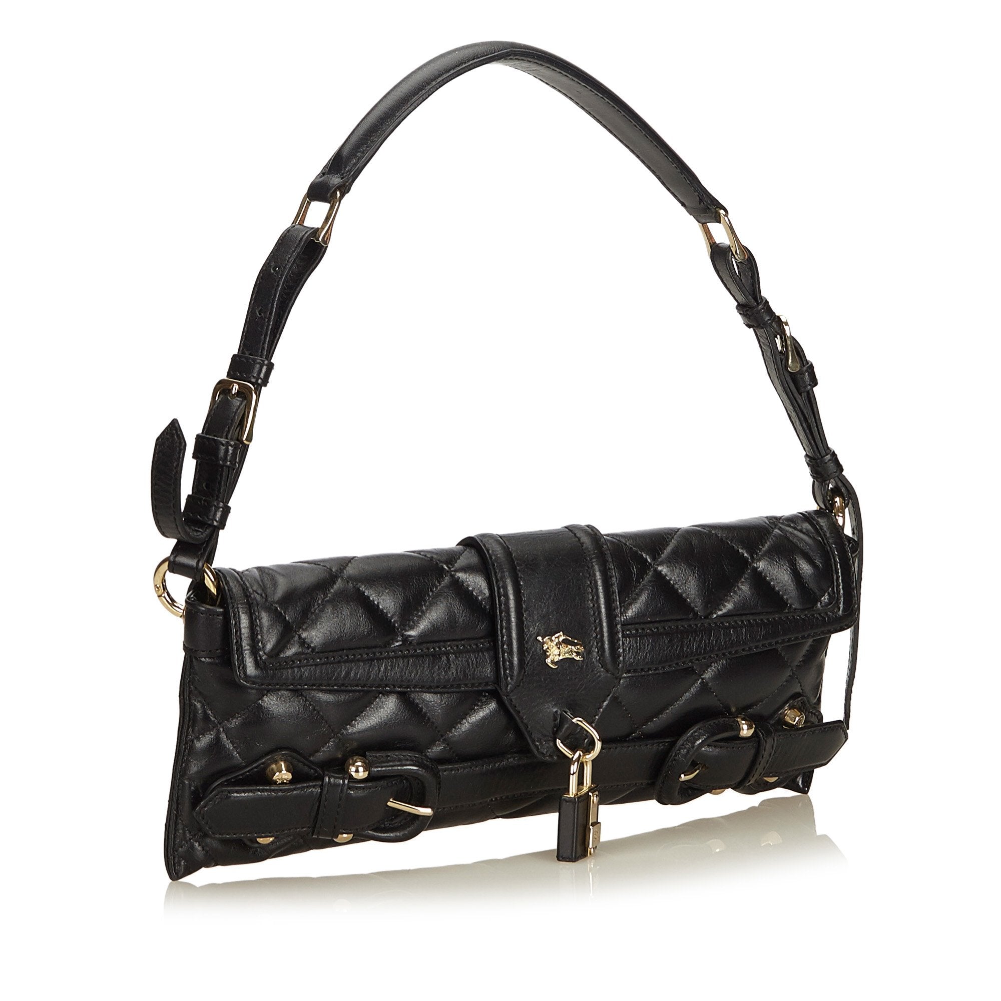 Pre-Loved Burberry Black Others Leather Quilted Baguette United Kingdom