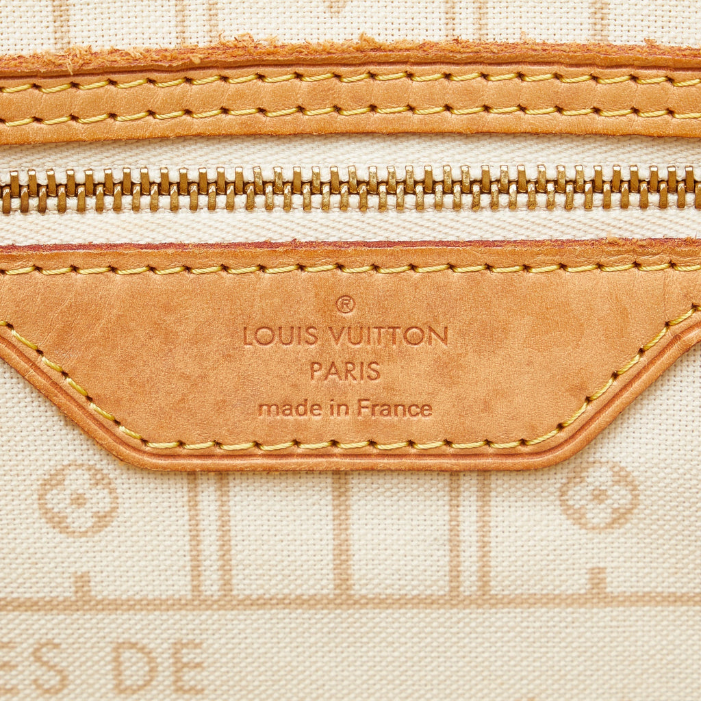 LOUIS VUITTON Damier Azur Neverfull MM Tote Bag
