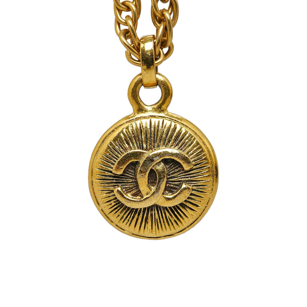 CHANEL CC Pendant Necklace Costume Necklace