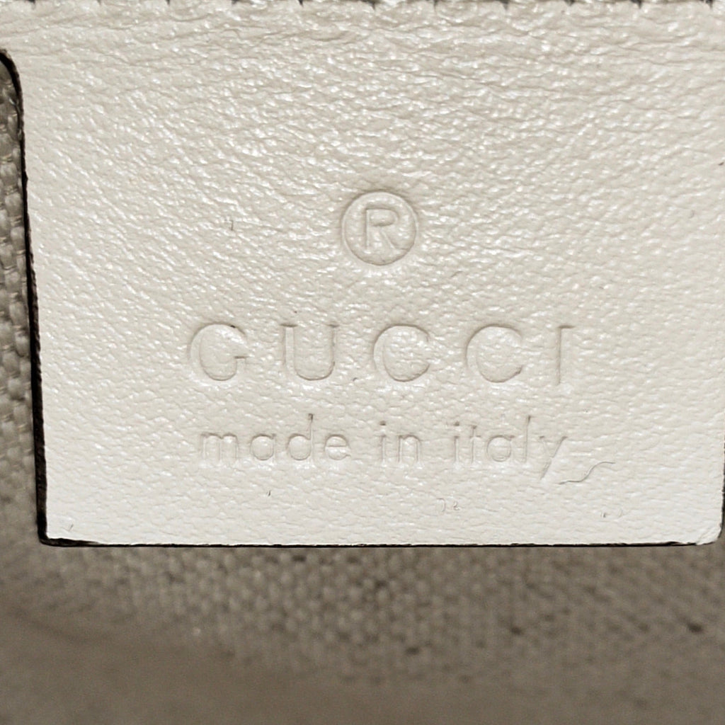 Gucci Square Bag White Perforated GG Embossed Leather