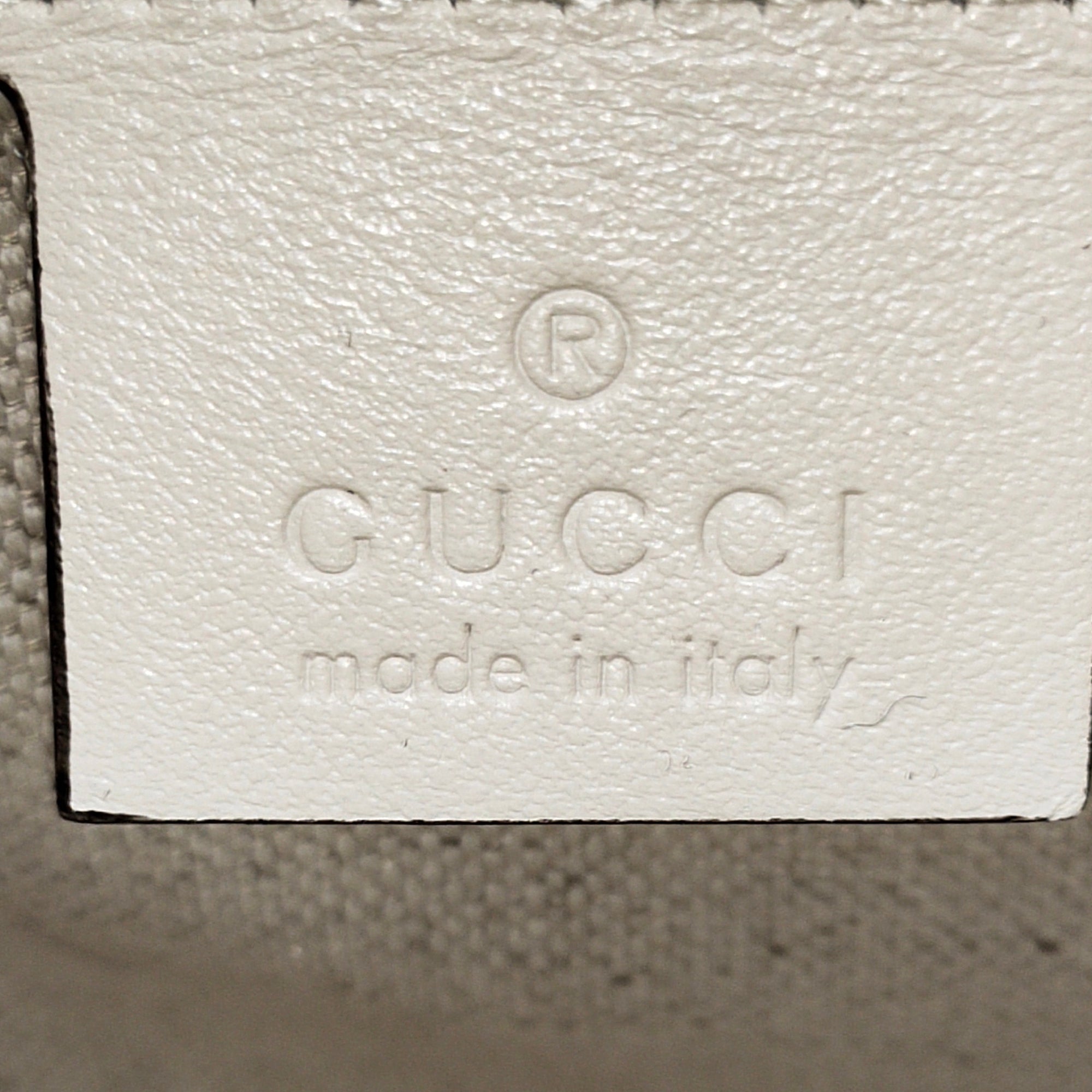 Gucci Square Bag White Perforated GG Embossed Leather