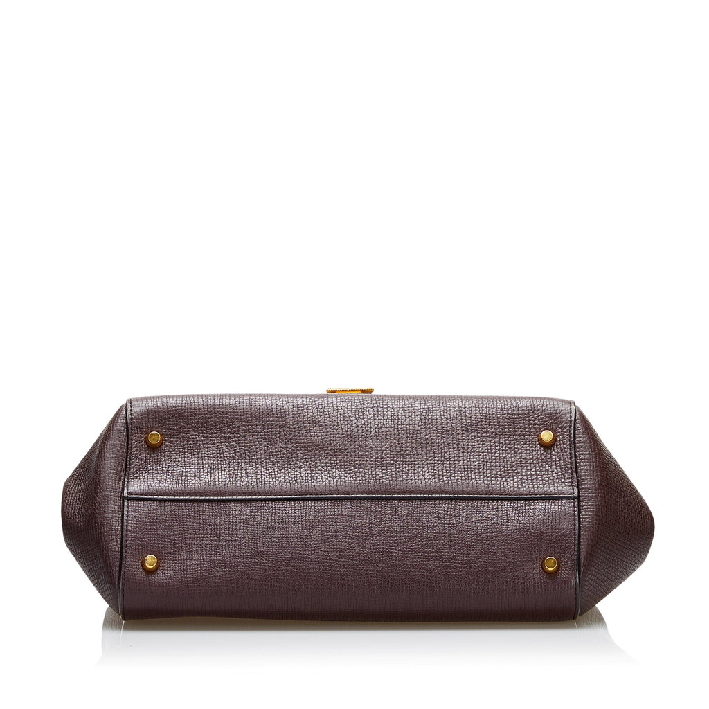 Bottega Veneta Angle Crossbody Bag Large Brown