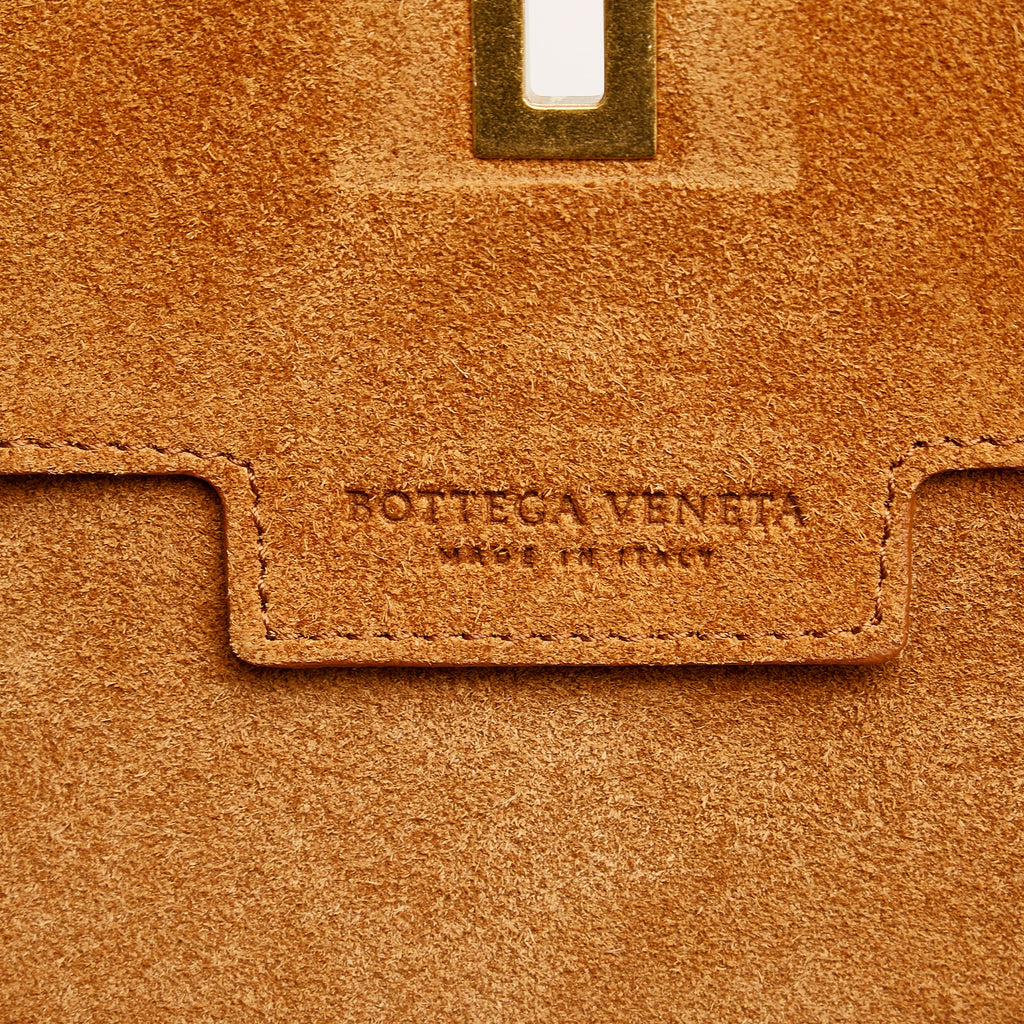 Bottega Veneta Angle Crossbody Bag Large Brown