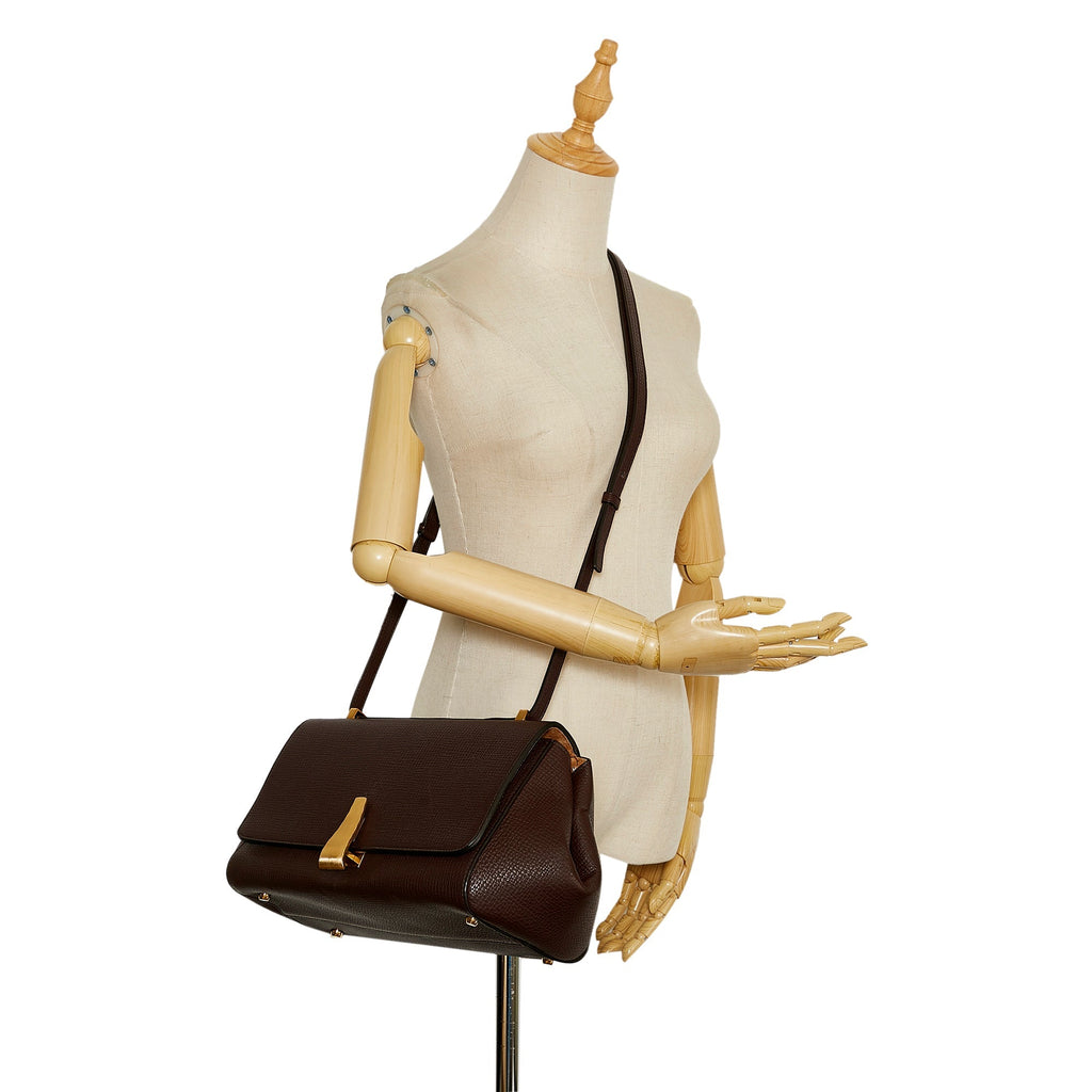 Bottega Veneta Angle Crossbody Bag Large Brown
