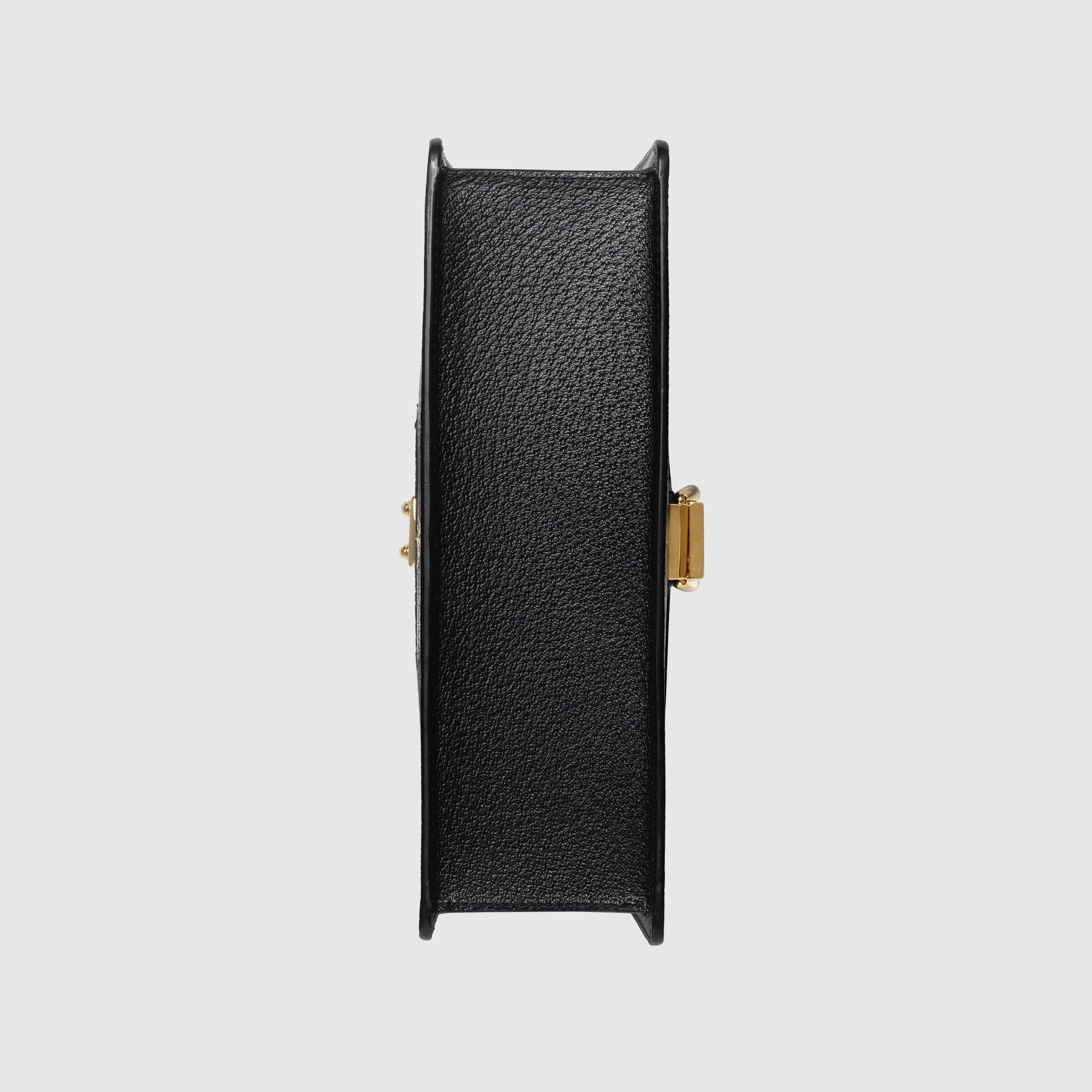 Gucci Sylvie Bee Star Small Shoulder Bag Black
