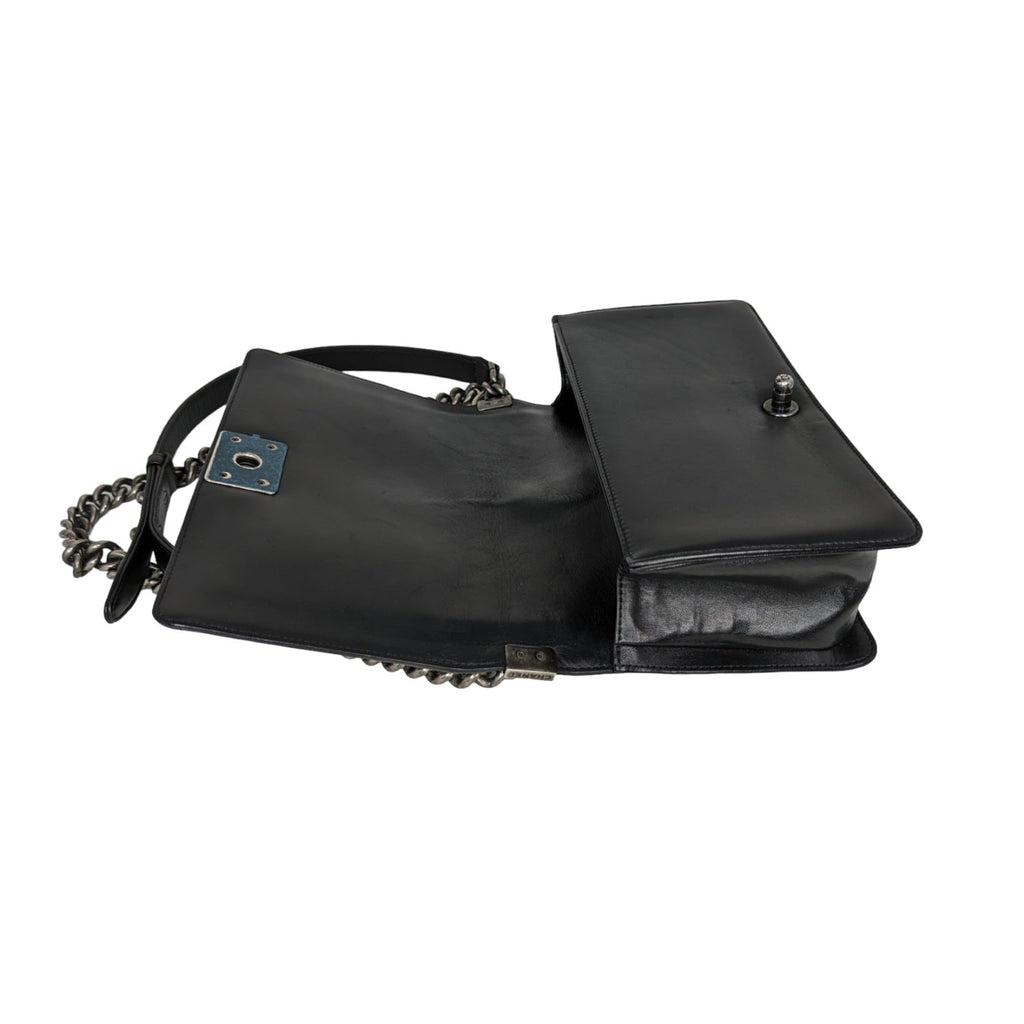 Chanel bag Black Quilted Calfskin Medium Boy Bag