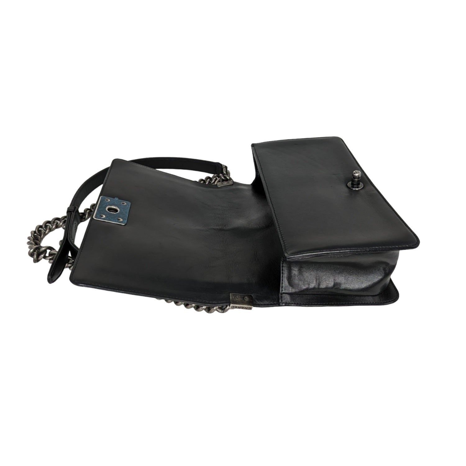 Chanel bag Black Quilted Calfskin Medium Boy Bag