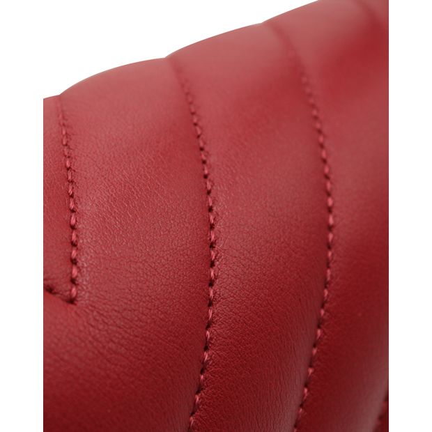 CHANEL Dark Red Ruthenium Finish Hardware Boy Bag