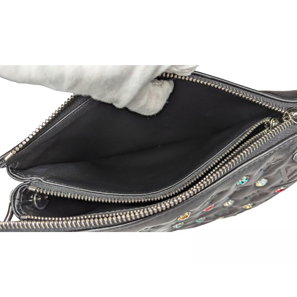 Louis Vuitton Monogram Embossed Crystal Embellished Coussin BB Bag