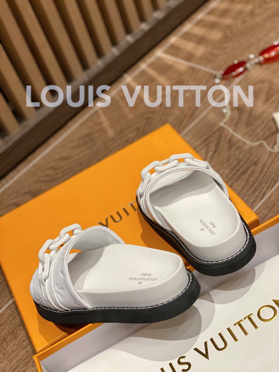 louis vuitton Sunset Flat Comfort Mule White For Women LV
