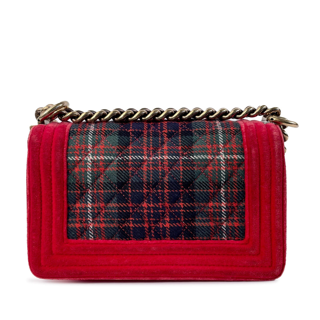 CHANEL Small Velvet Boy Crossbody Bag