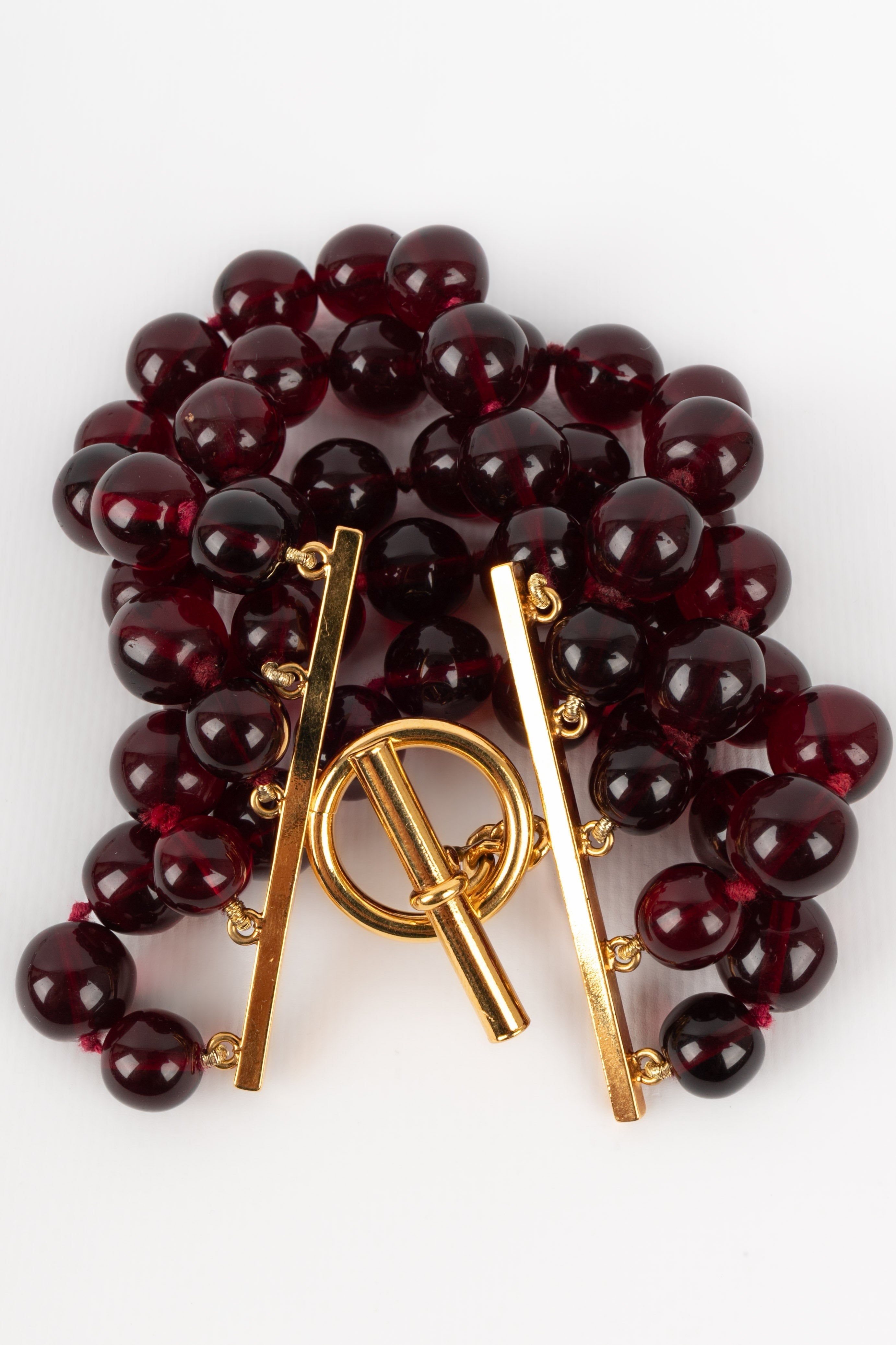 Bracelet de perles rouges Chanel