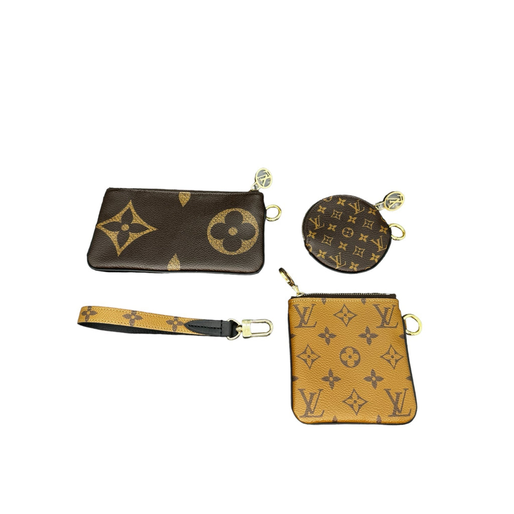 Louis Vuitton Monogram Canvas Trio Pouches Wristlet