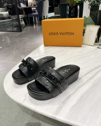 louis vuitton Jumbo Flatform Mule Black For Women LV