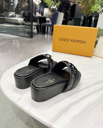 louis vuitton Jumbo Flatform Mule Black For Women LV