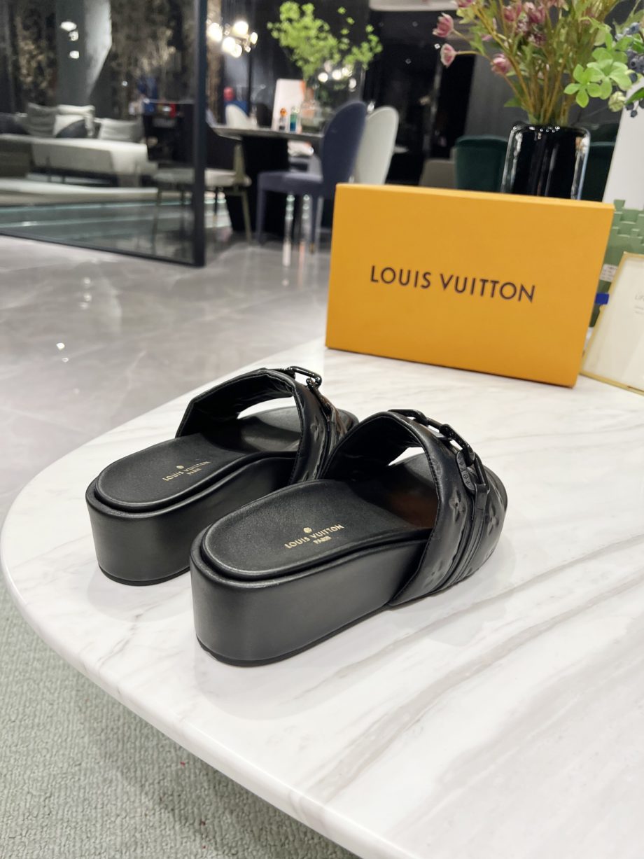 louis vuitton Jumbo Flatform Mule Black For Women LV