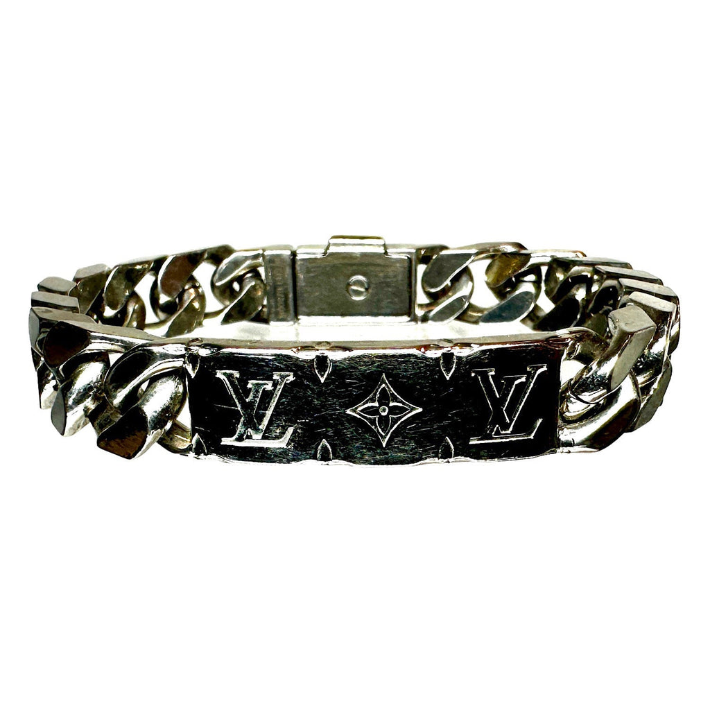 Louis Vuitton Monogram Palladium Finish Cuban Link Bracelet M00270 - DI1210