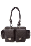 Chanel Brown Cambon Multipocket Handbag