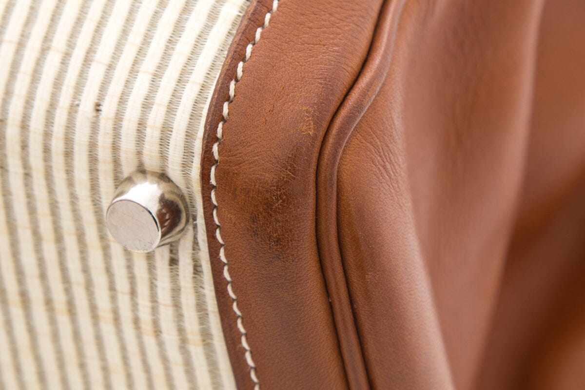 Hermès Vintage Kelly 40 Crinoline & Barenia Leather Handbag