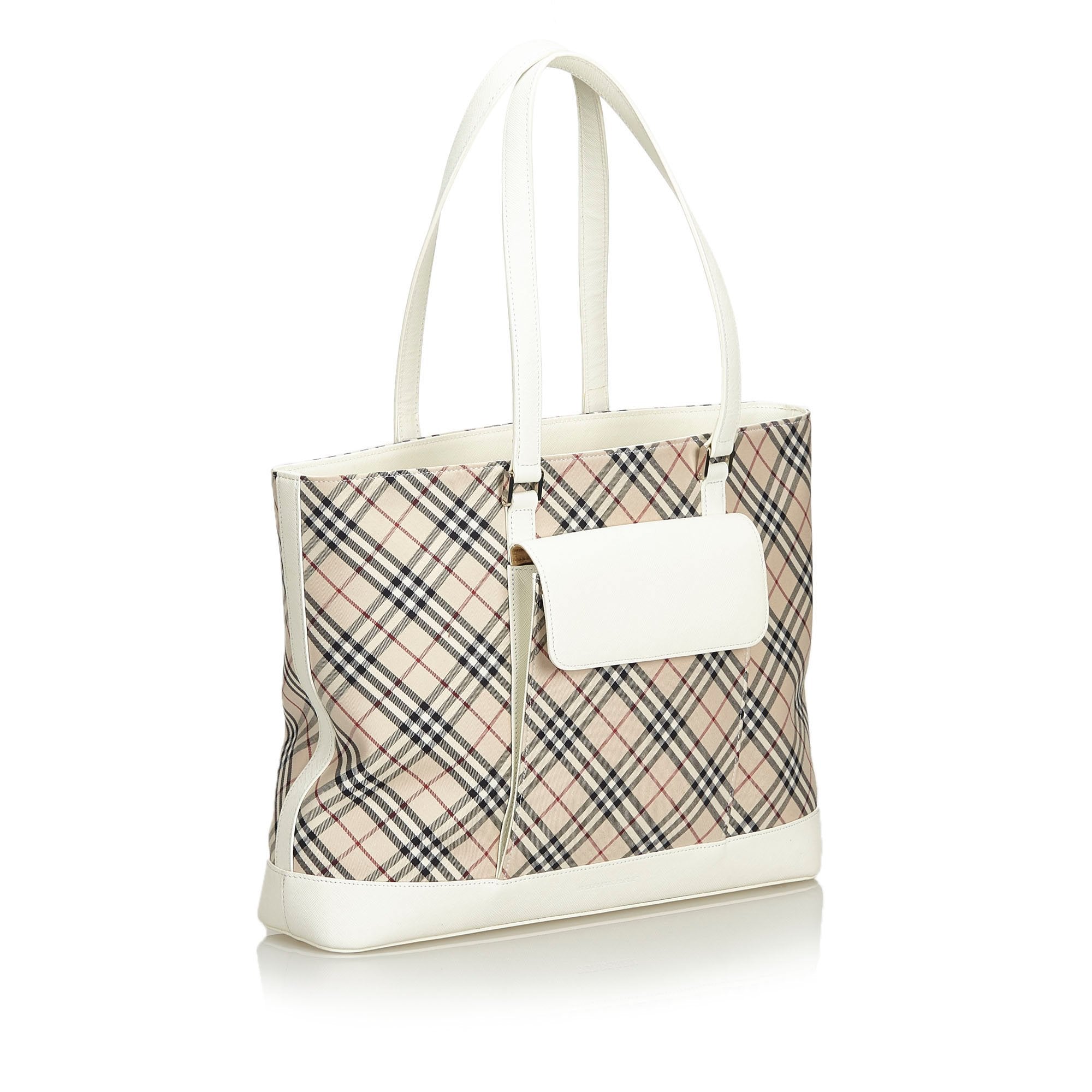 Pre-Loved Burberry Brown Beige Cotton Fabric Nova Check Tote Bag United Kingdom