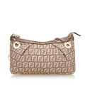 Pre-Loved Fendi Brown Canvas Fabric Zucchino Chain Baguette ITALY