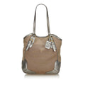 Pre-Loved Prada Brown Beige Canvas Fabric Canapa Tote Bag Italy