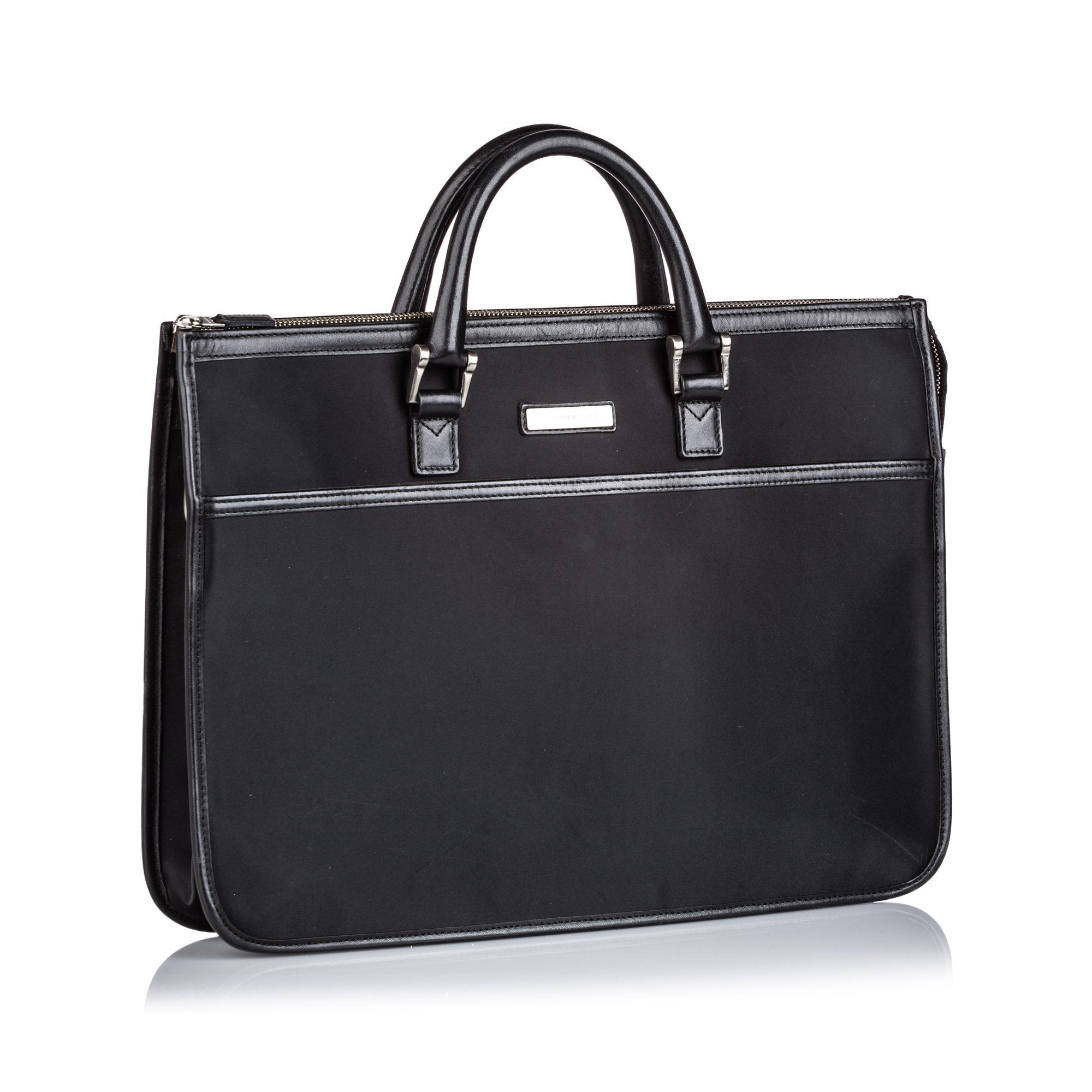 Pre-Loved Burberry Black Nylon Fabric Briefcase UNITED KINGDOM