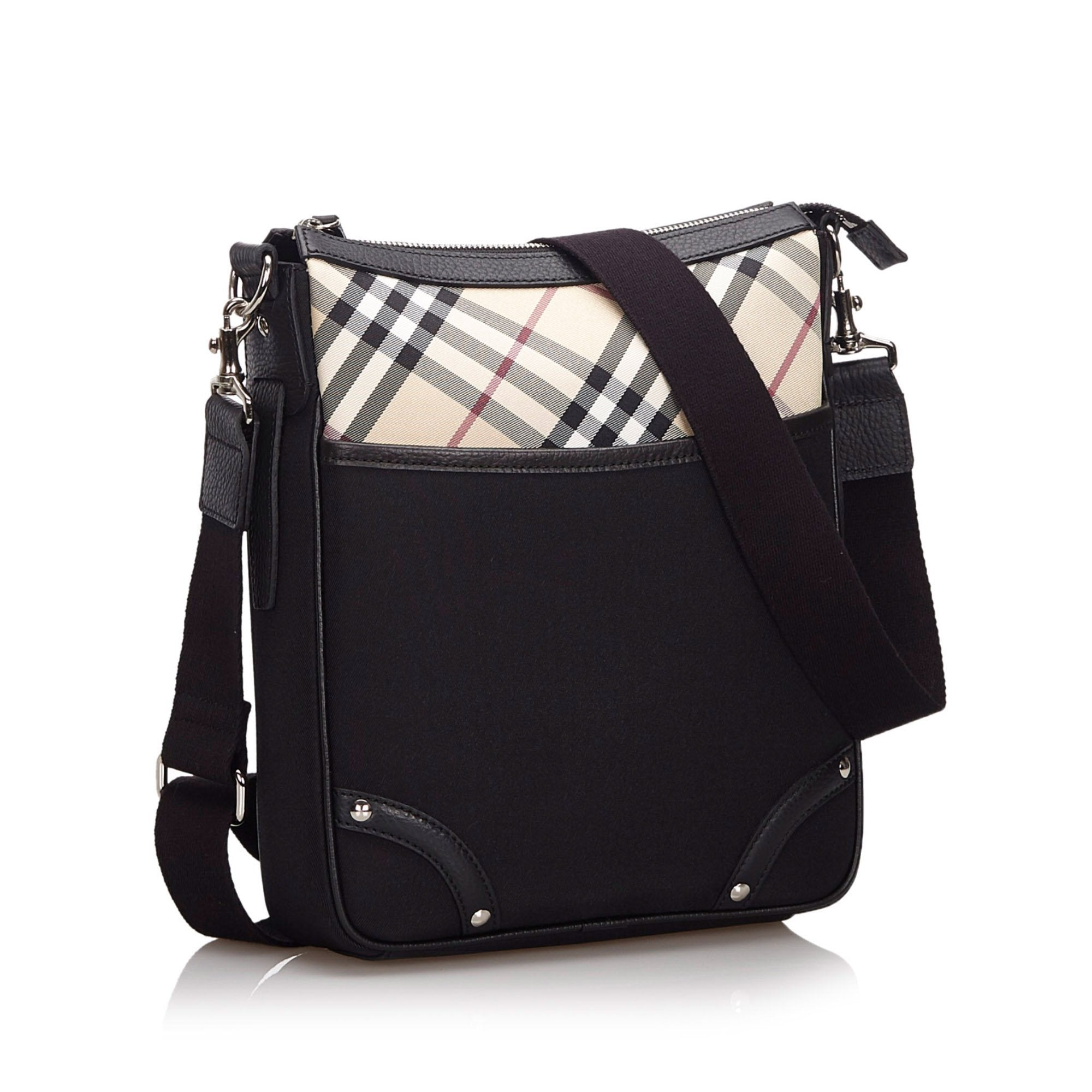 Pre-Loved Burberry Black Nylon Fabric Crossbody Bag United Kingdom