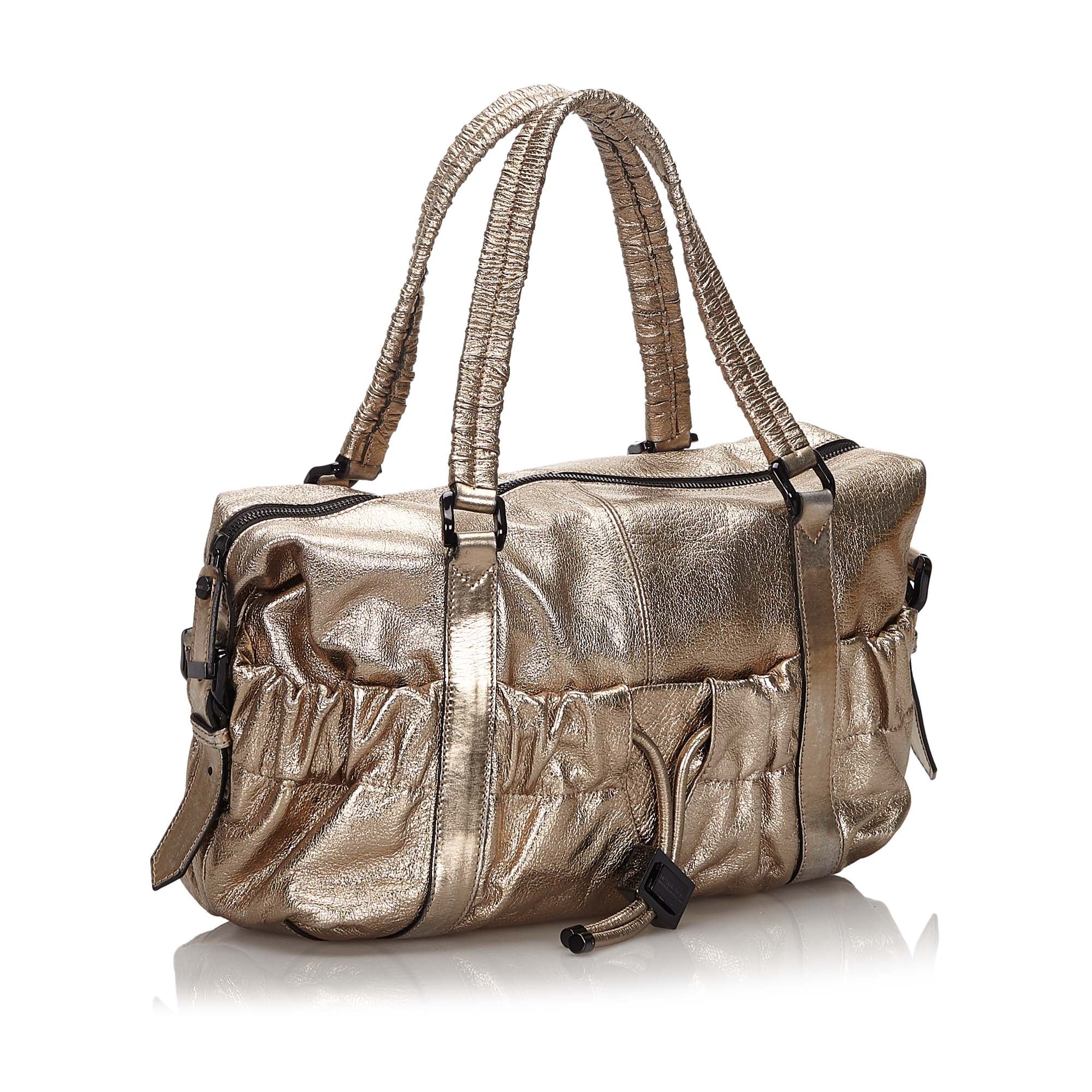 Pre-Loved Burberry Gold Others Leather Metallic Shoulder Bag United Kingdom