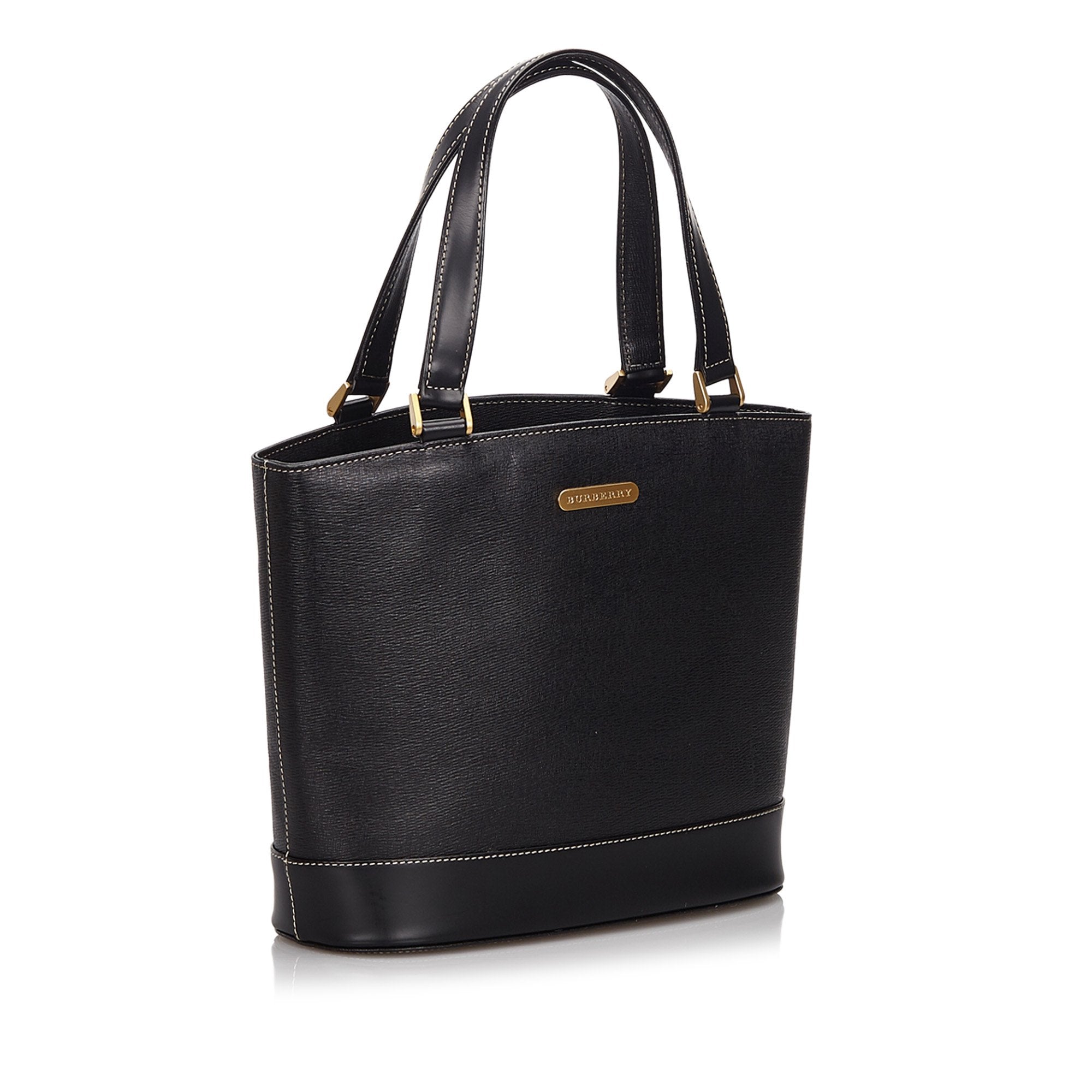 Pre-Loved Burberry Black Others Leather Tote Bag United Kingdom