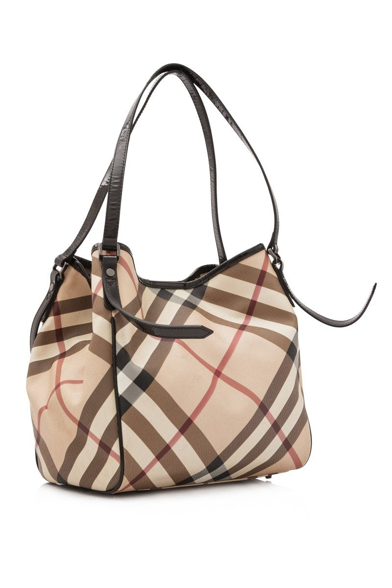 Pre-Loved Burberry Brown Beige canvas Fabric House Check Canterbury CHINA