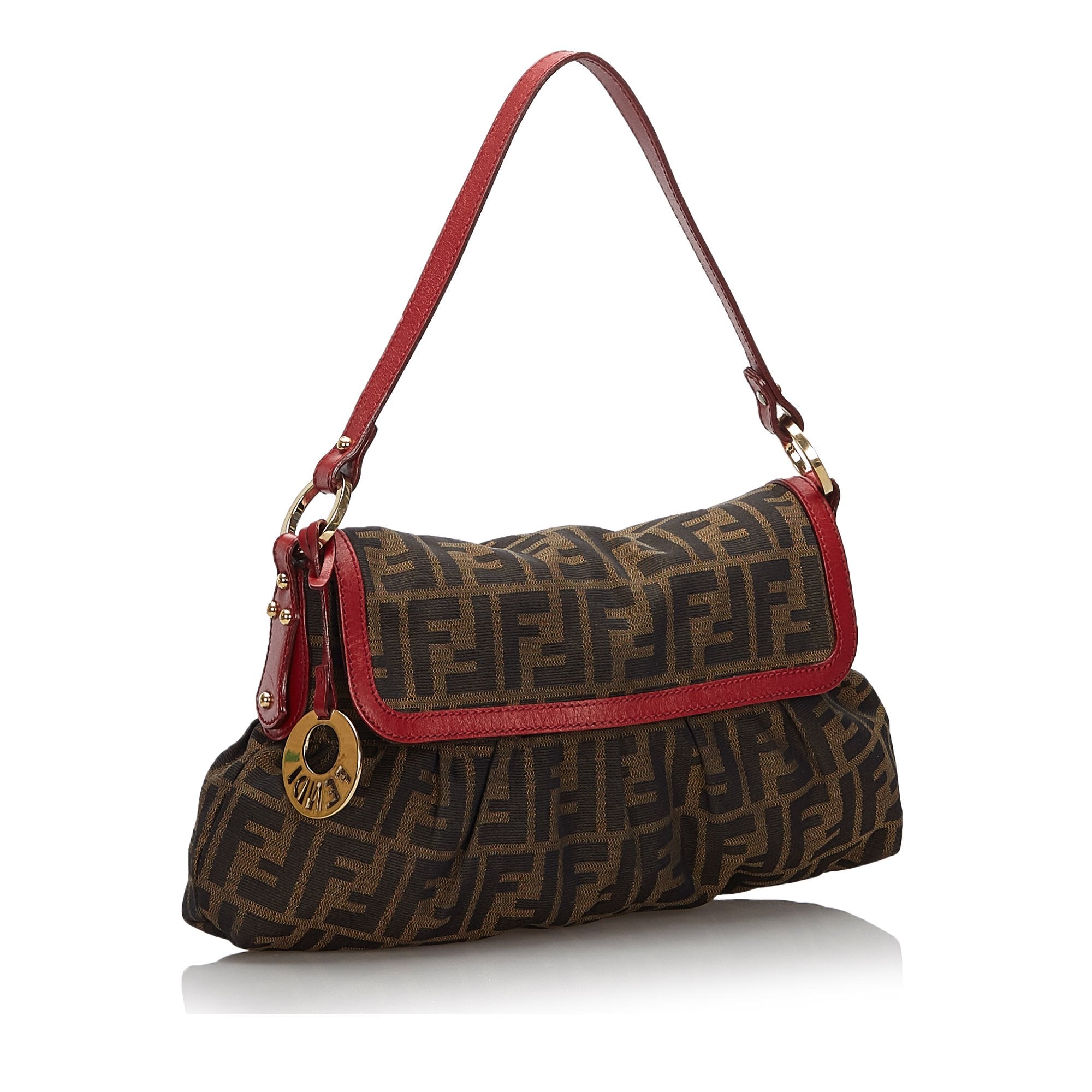 Pre-Loved Fendi Brown Canvas Fabric Zucca Chef Baguette ITALY