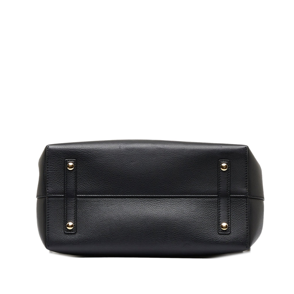 Burberry Belt Handbag Small Black Leather