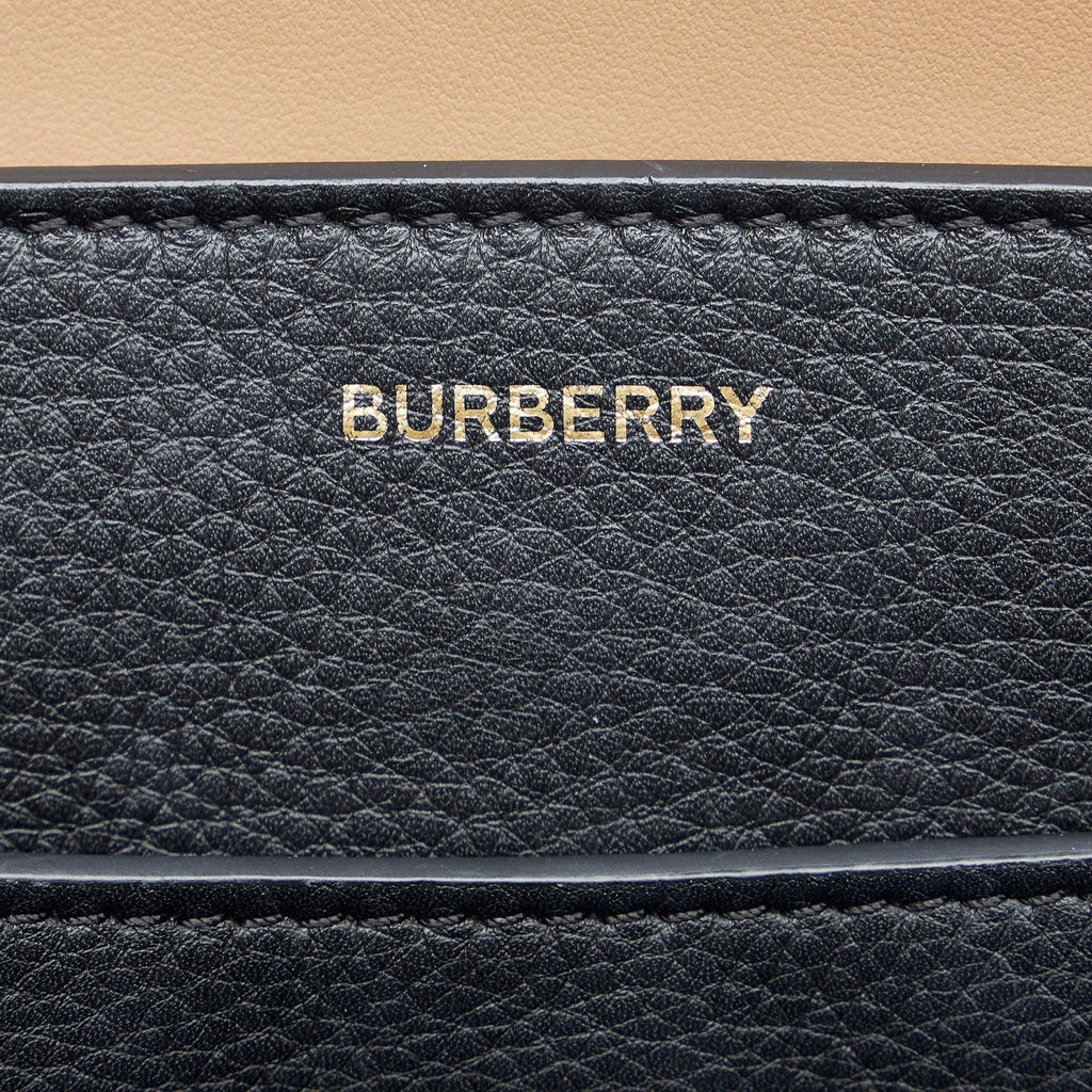 Burberry Belt Handbag Small Black Leather