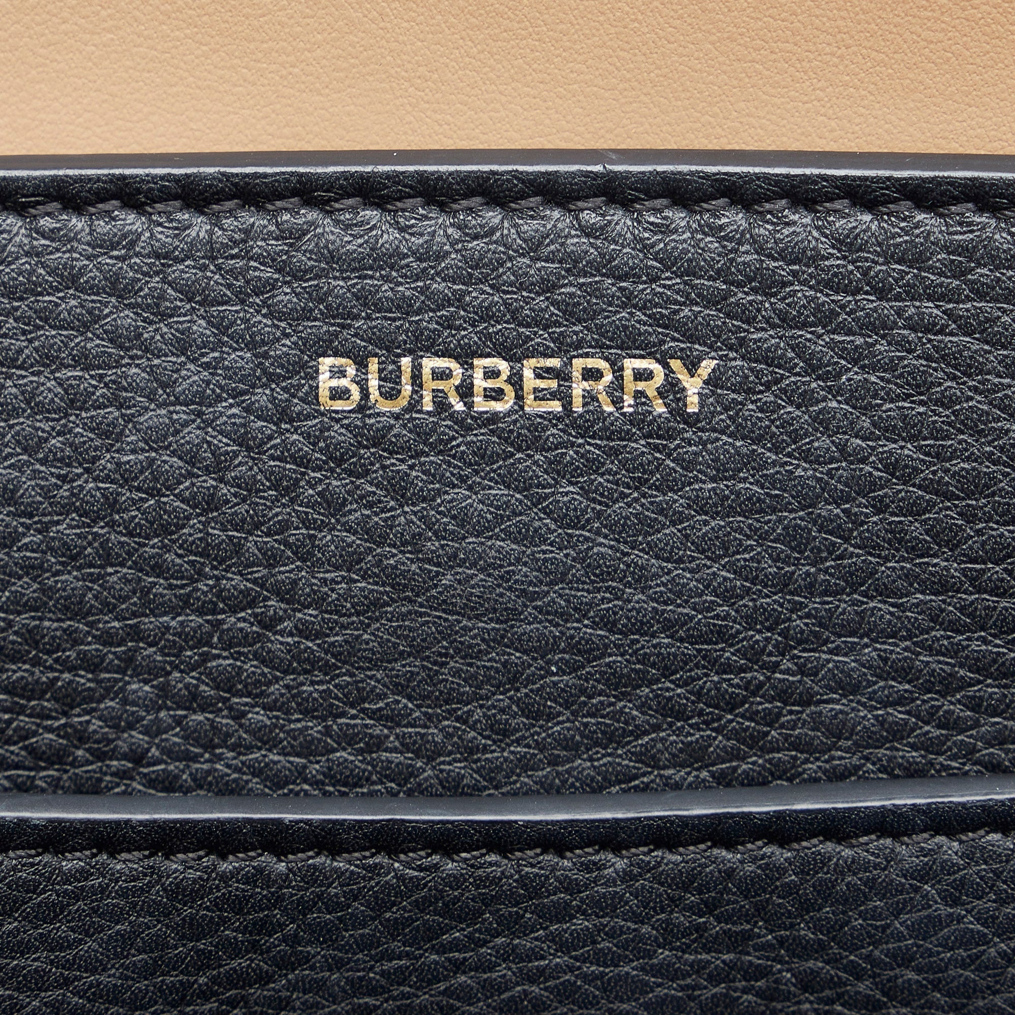 Burberry Belt Handbag Small Black Leather