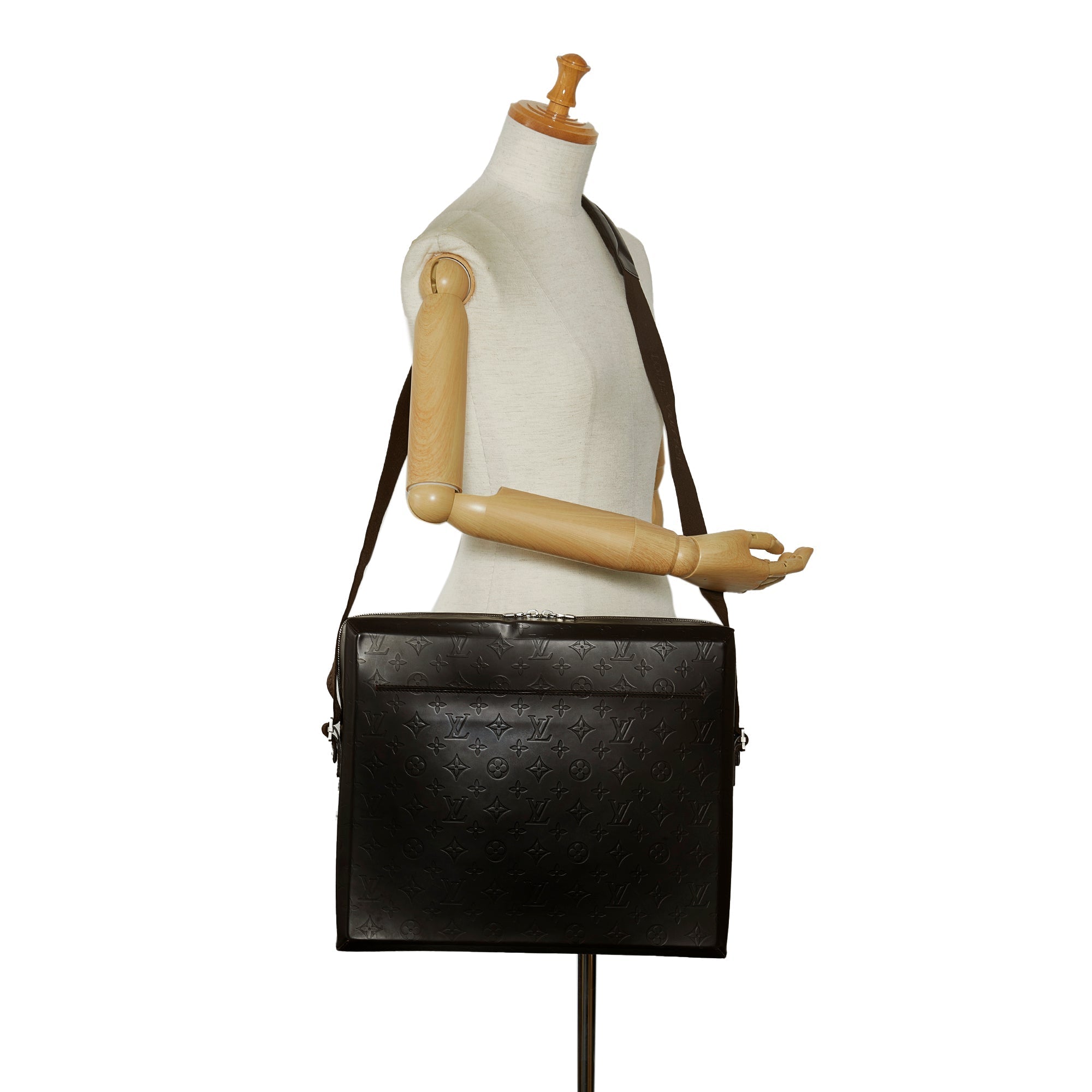 LOUIS VUITTON Monogram Glace Steve Business Bag