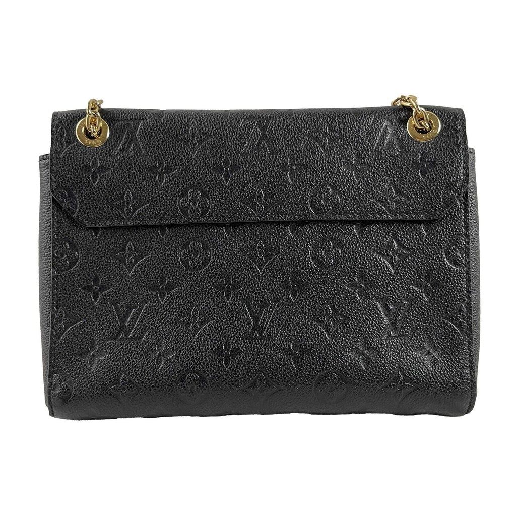 LOUIS VUITTON Excellent Monogram Empreinte Vavin PM Black Handbag