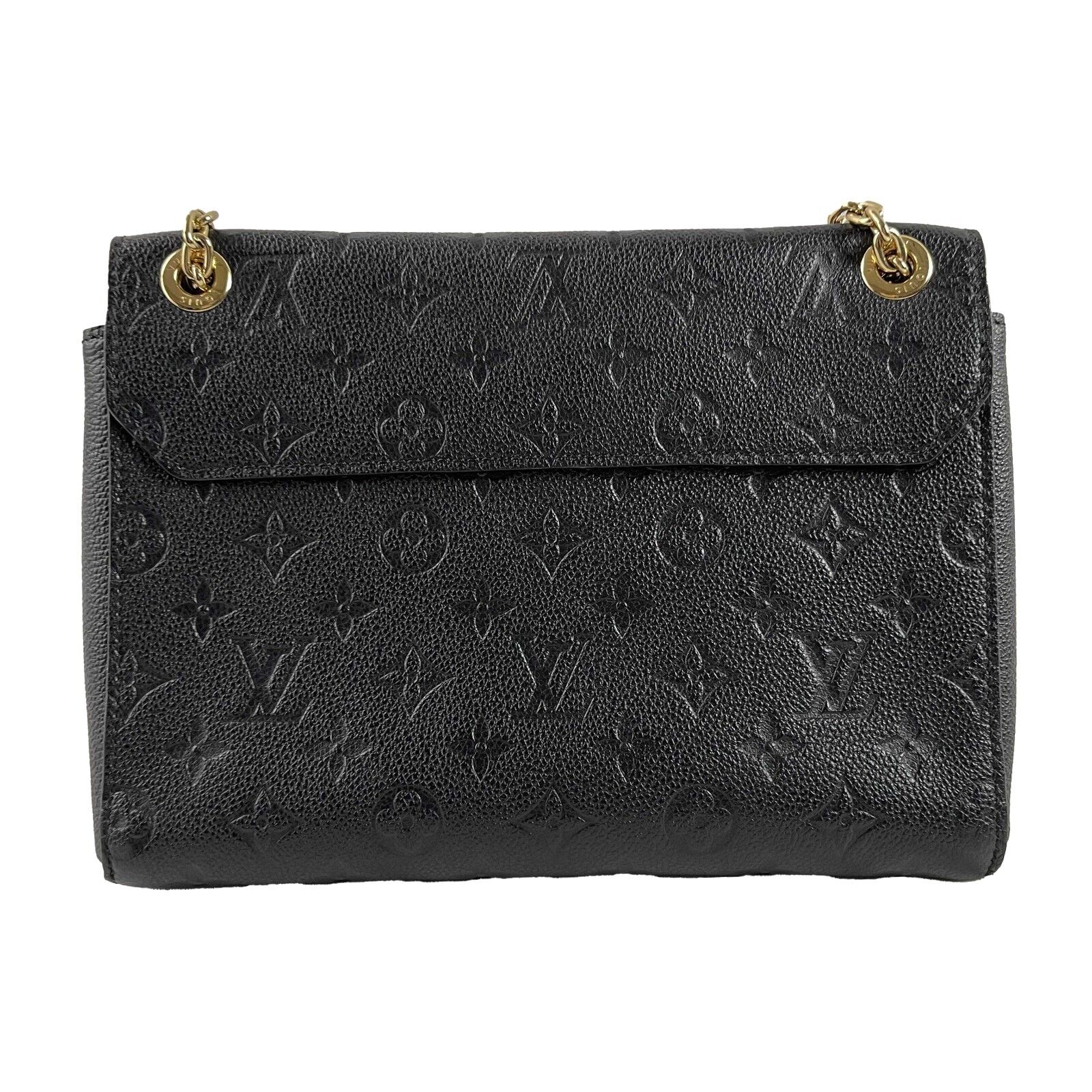 LOUIS VUITTON Excellent Monogram Empreinte Vavin PM Black Handbag