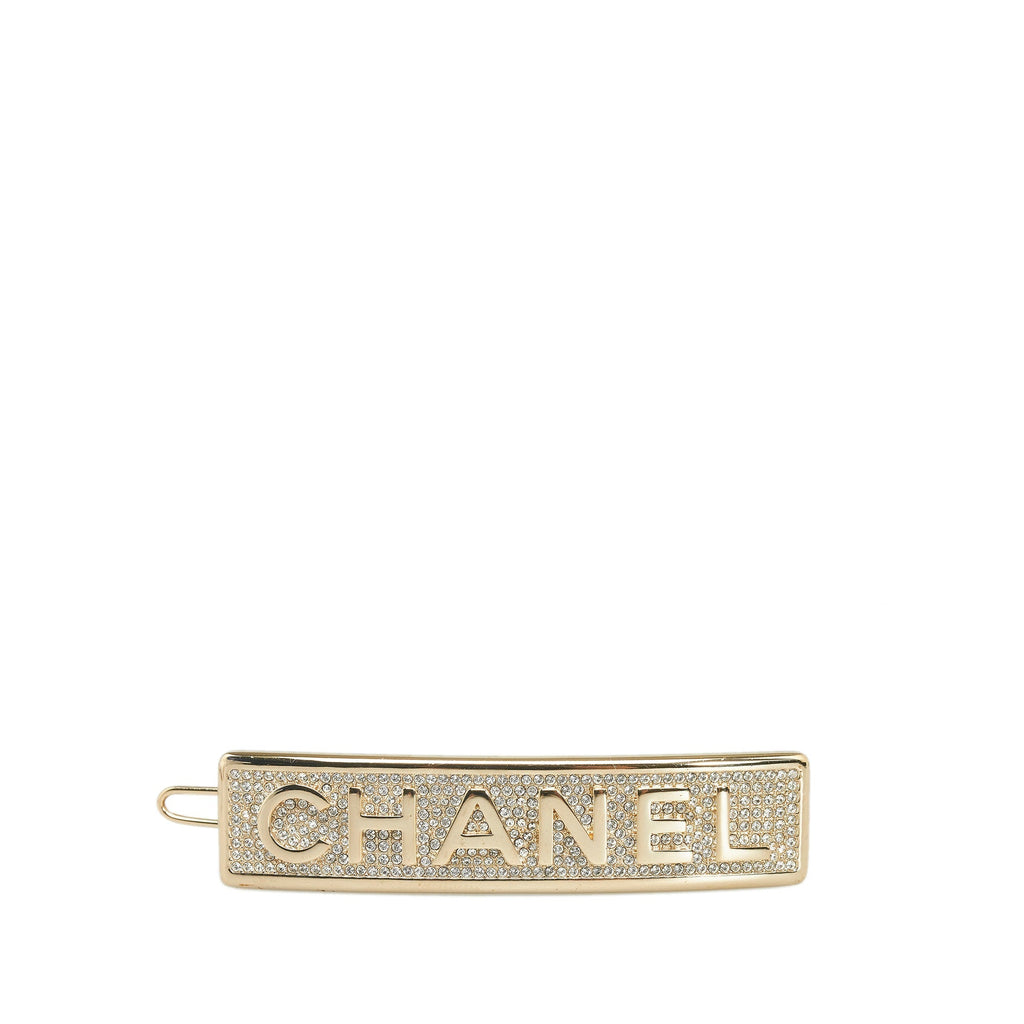CHANEL Strass Logo Barrette Other Accessories