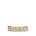 CHANEL Strass Logo Barrette Other Accessories