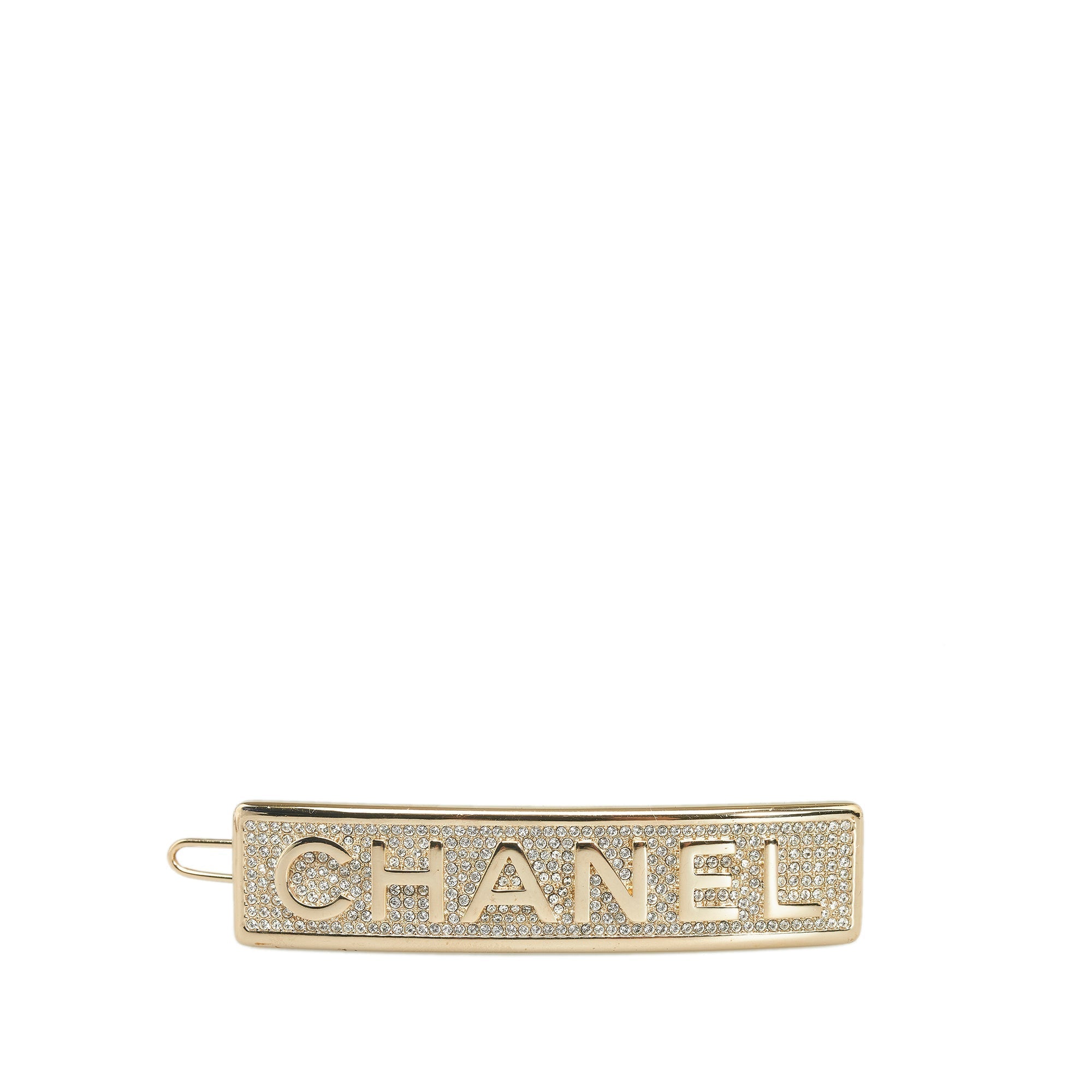 CHANEL Strass Logo Barrette Other Accessories