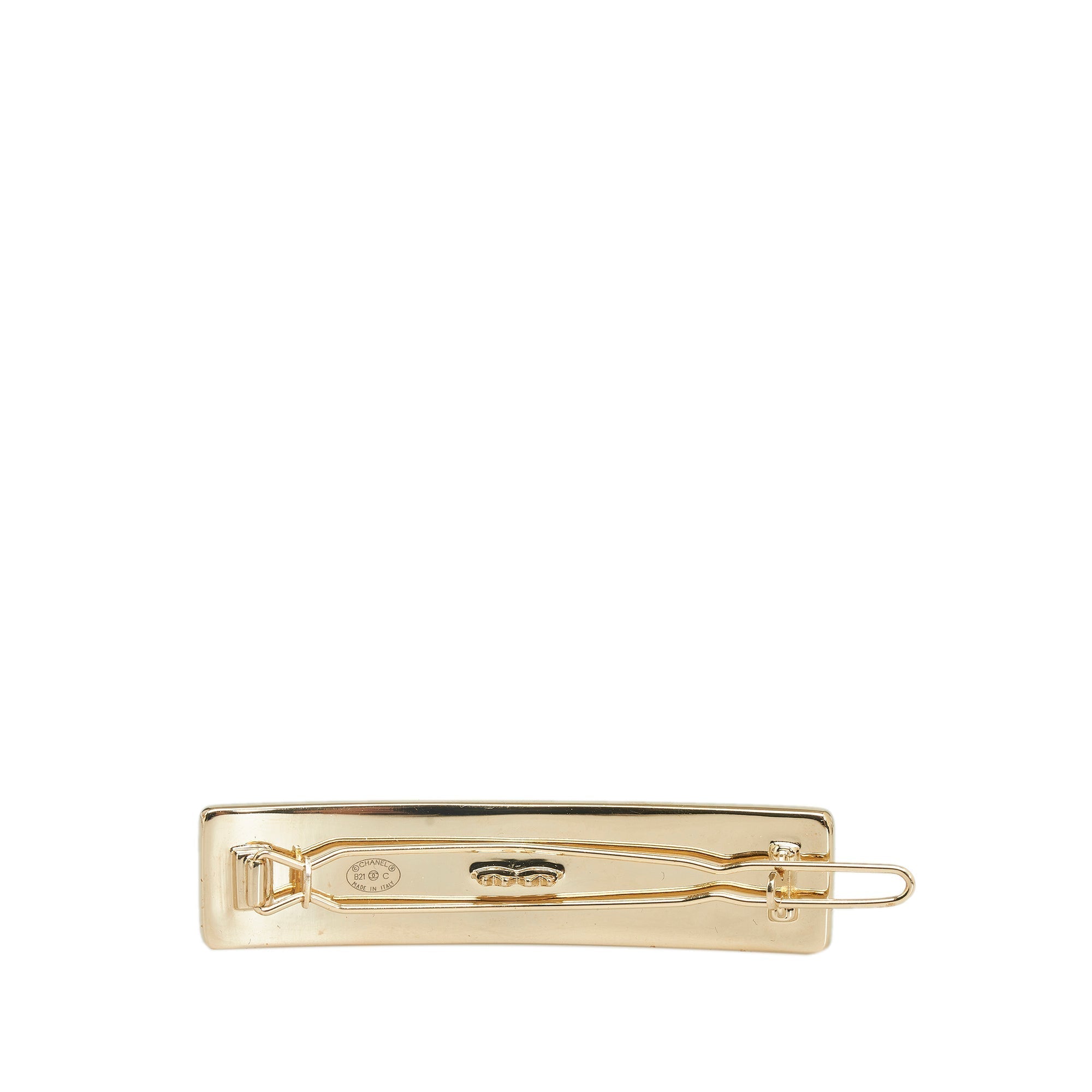CHANEL Strass Logo Barrette Other Accessories
