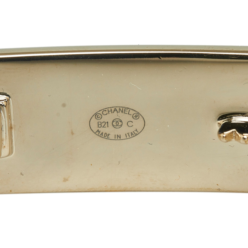 CHANEL Strass Logo Barrette Other Accessories