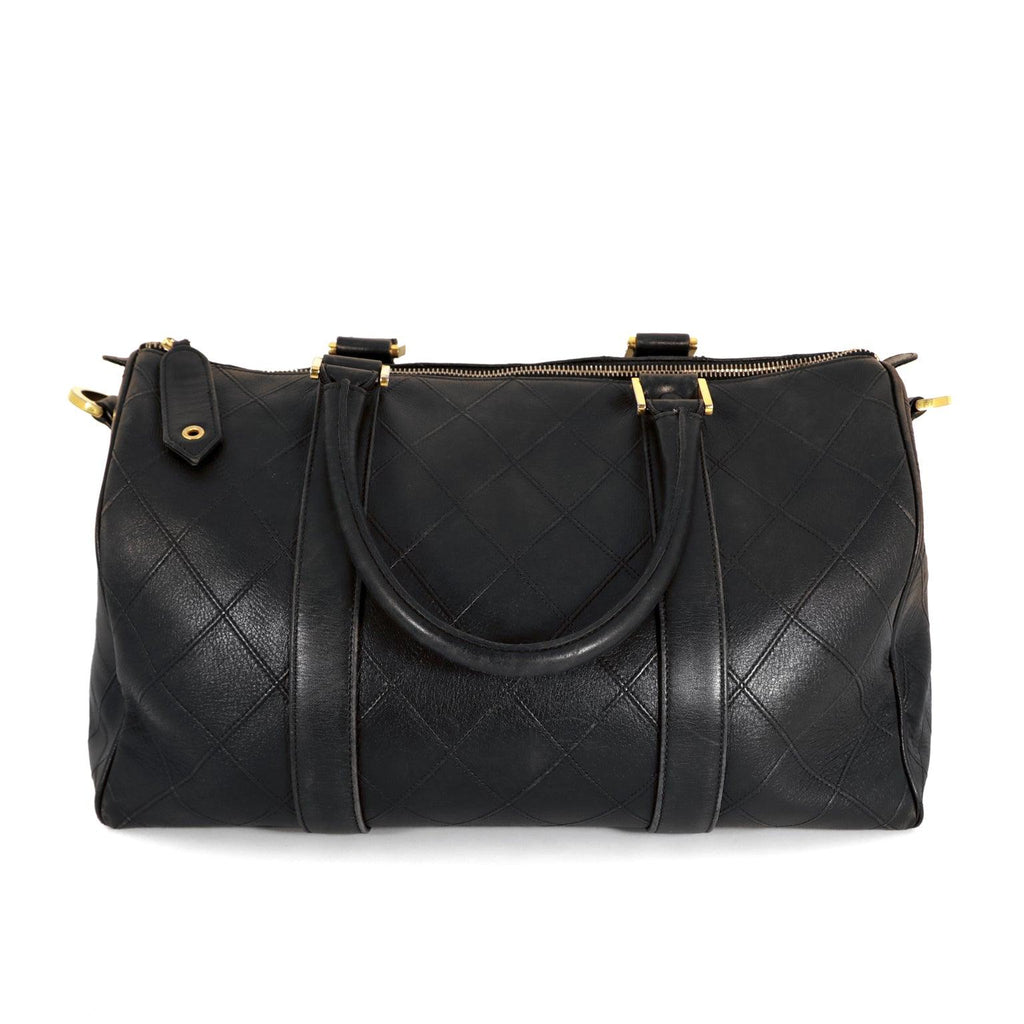 Chanel Black Leather Vintage Speedy Bag