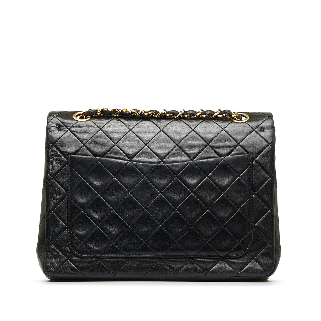 CHANEL Medium Tall Classic Lambskin Double Flap Shoulder Bag